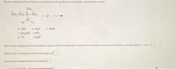 Solved A Set Of Three Nucleophilic Displacement Reactions Is | Chegg.com