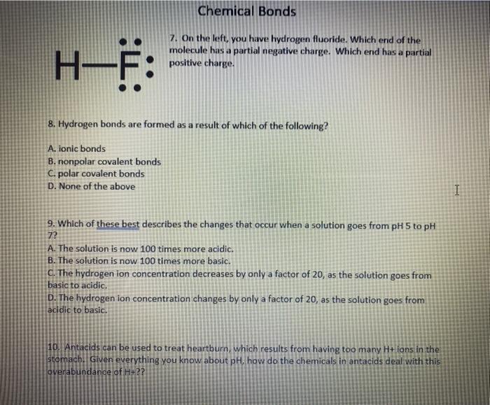 Solved Chemical Bonds 1. A bond based on the sharing of | Chegg.com