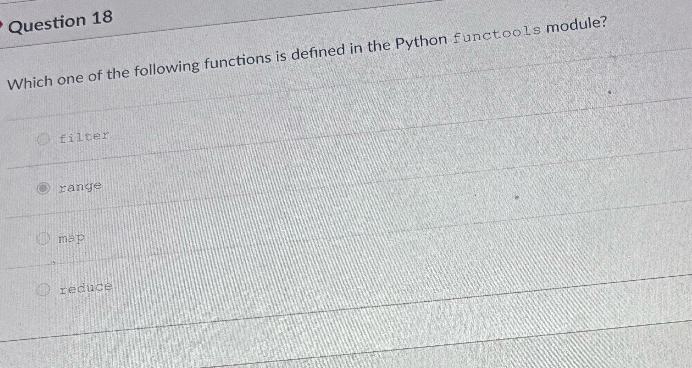 Solved Question 18Which one of the following functions is | Chegg.com