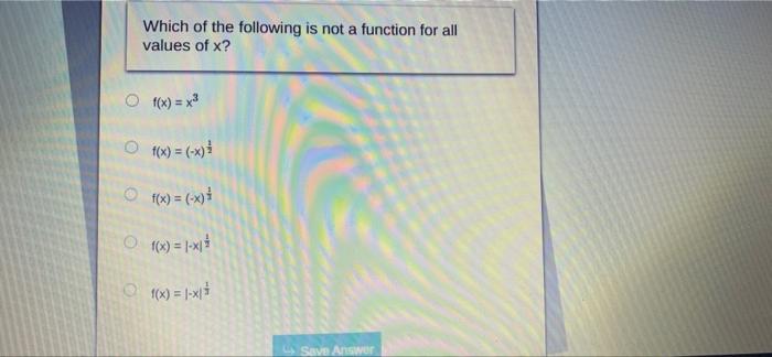 Solved Which of the following is not a function for all | Chegg.com