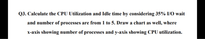 Q3. Calculate the CPU Utilization and Idle time by | Chegg.com