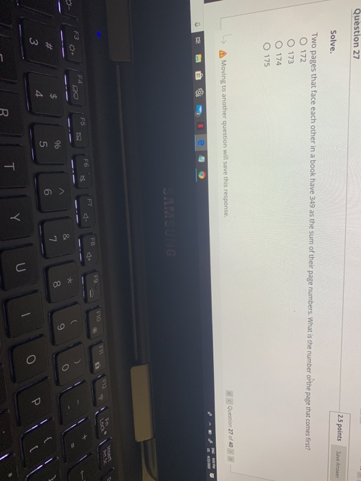 Solved Question 27 2.5 points Solve. Save Answer Two pages | Chegg.com