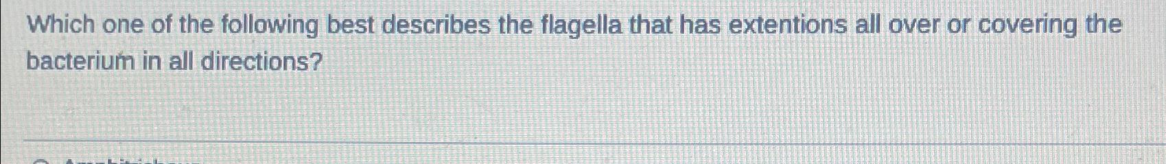 Solved Which one of the following best describes the | Chegg.com