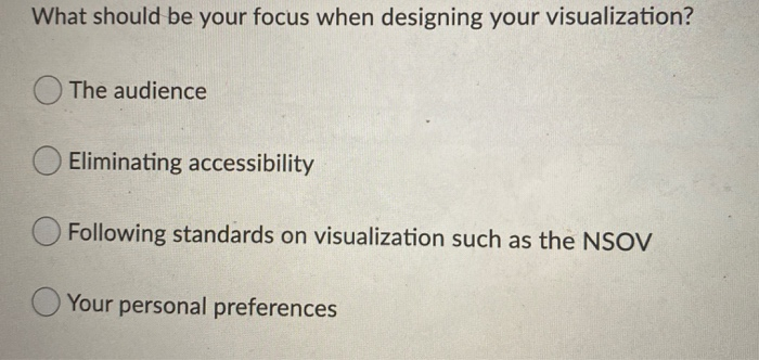 Solved What should be your focus when designing your | Chegg.com