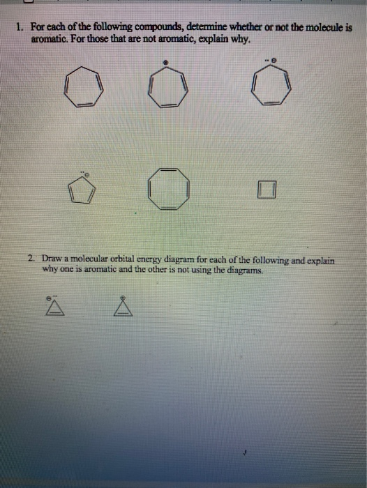 Solved 1. For each of the following compounds, determine | Chegg.com