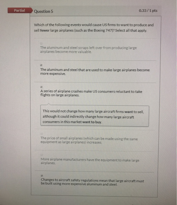 Solved Partial Question 5 0.33/1 pts Which of the | Chegg.com