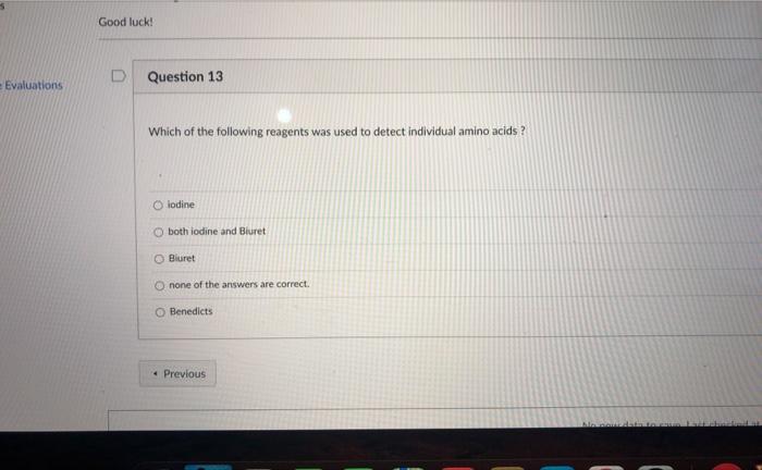 Solved Evaluations Question 13 Which of the following | Chegg.com