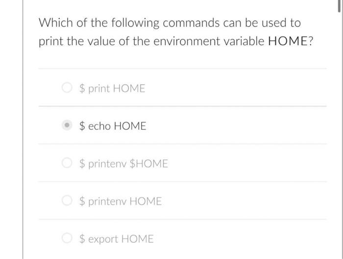 Solved Which of the following commands can be used to print | Chegg.com