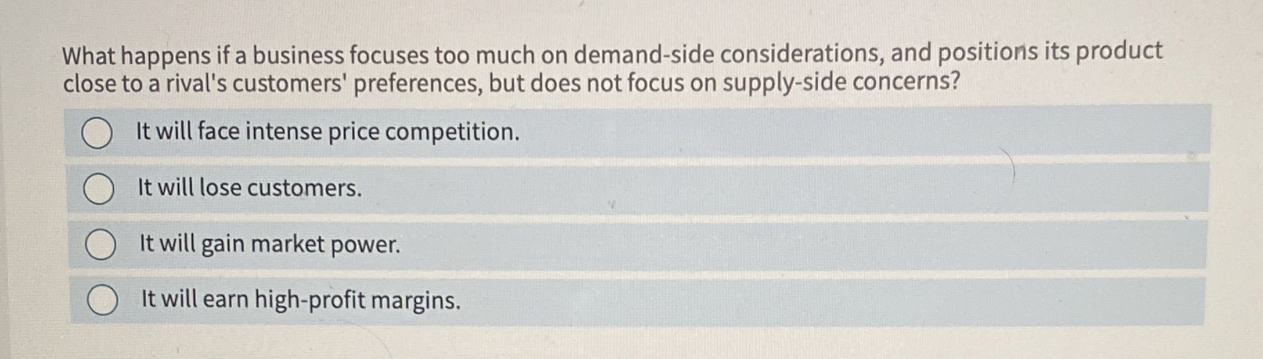 Solved What happens if a business focuses too much on | Chegg.com