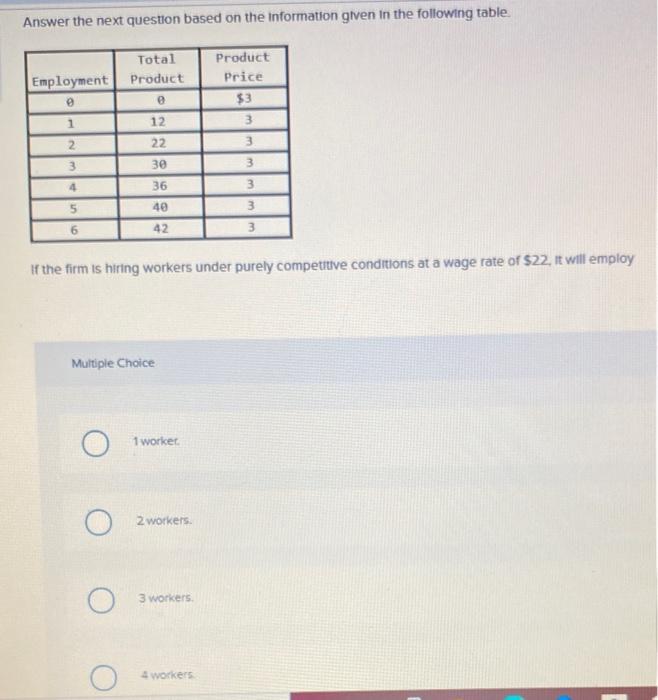 Solved Answer the next question based on the information | Chegg.com