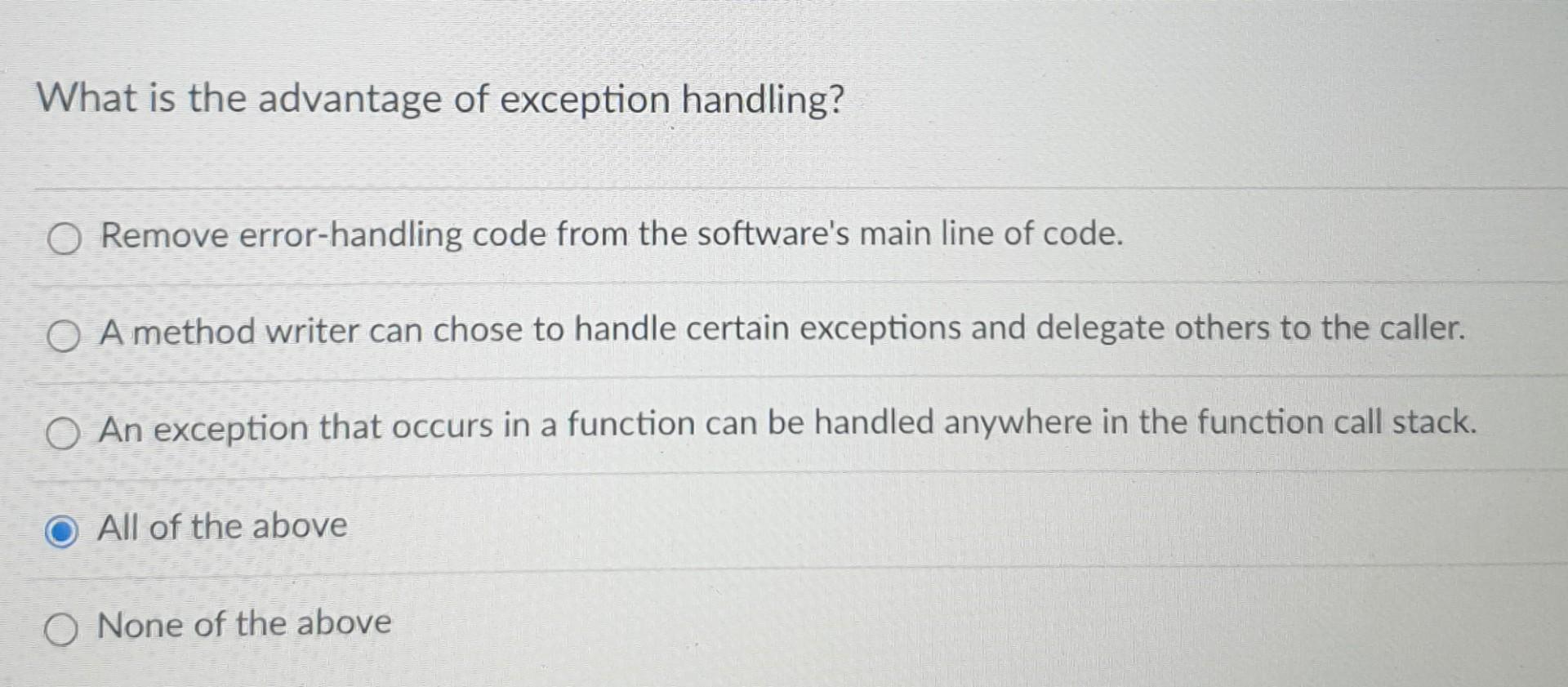 Solved What should be put in a try block? Statements that