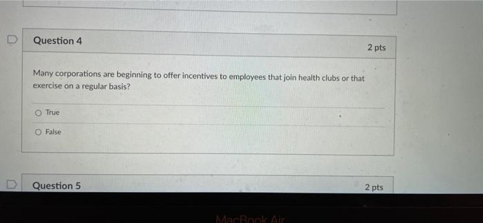 Solved D Question 4 2 pts Many corporations are beginning to | Chegg.com