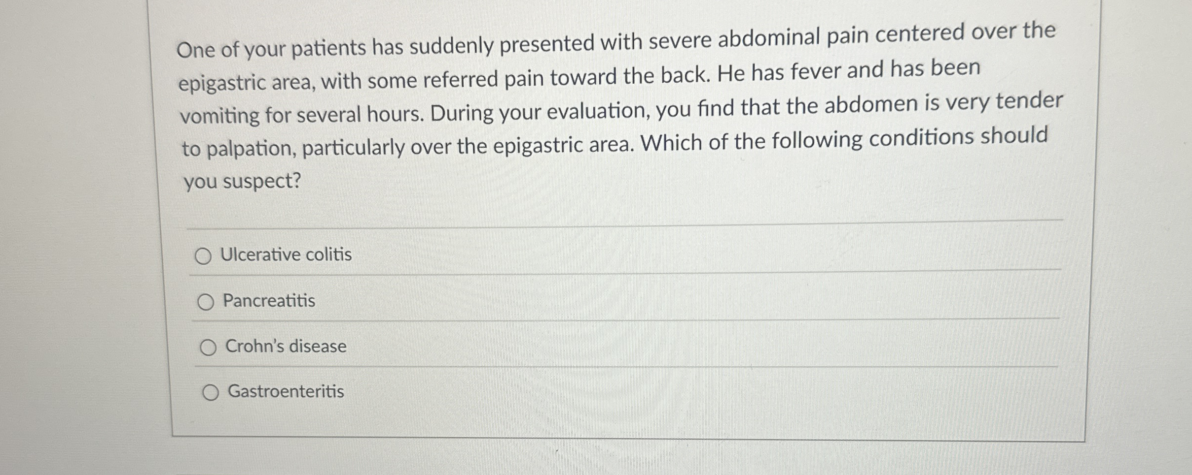 Solved One of your patients has suddenly presented with