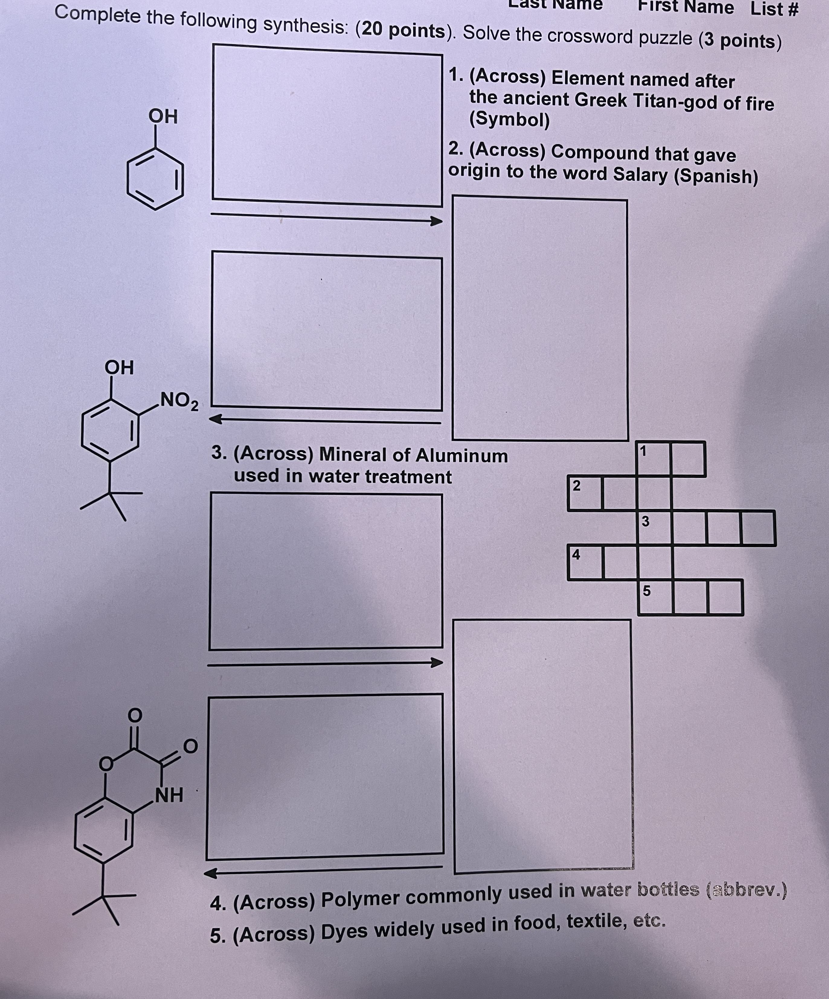 Solved Complete the following synthesis: (20 ﻿points). | Chegg.com
