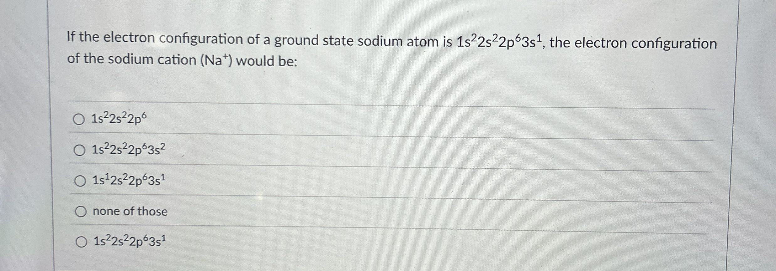 Solved If the electron configuration of a ground state | Chegg.com