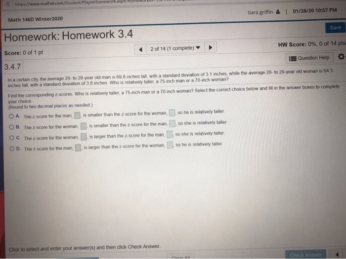 Solved Math 146D Winter2020 tiara griffin & I 01/28/20 1057