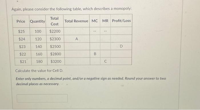 Solved For the next several questions, consider the | Chegg.com