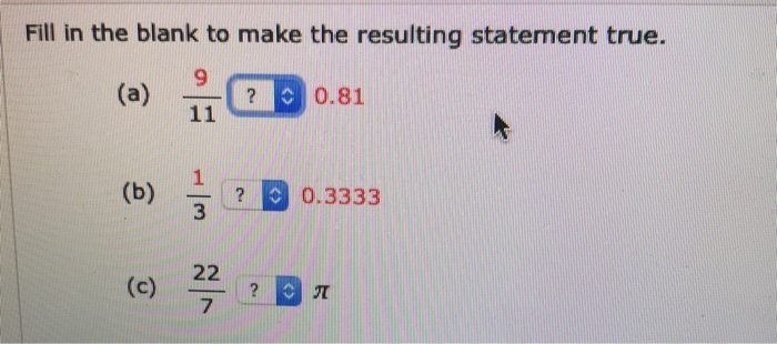 Solved Fill in the blank to make the resulting statement | Chegg.com