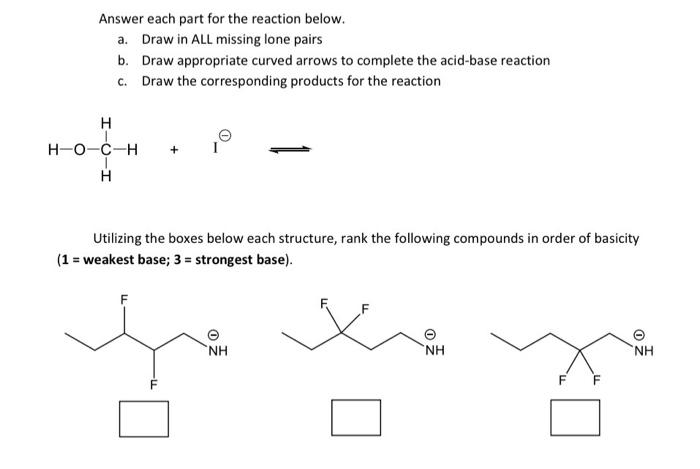 Solved Answer each part for the reaction below. a. Draw in | Chegg.com