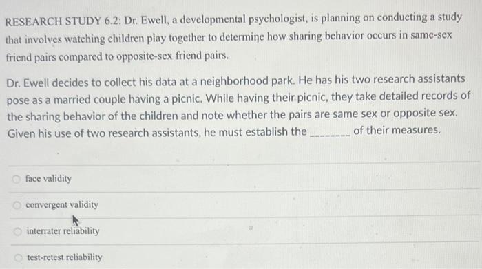 research study 6.2 dr ewell