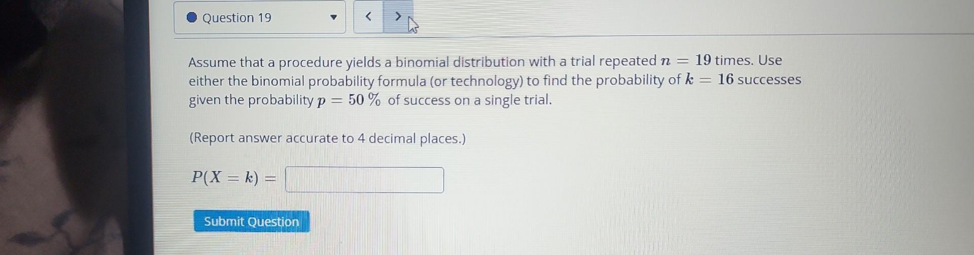 Solved Assume that a procedure yields a binomial | Chegg.com