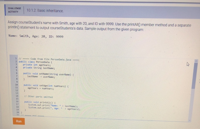 solved-challenge-activity-10-1-2-basic-inheritance-assign-chegg
