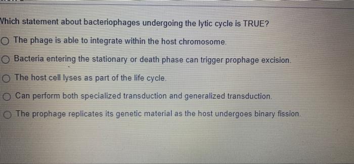 Solved Which statement about plasmids is FALSE? O Plasmids | Chegg.com