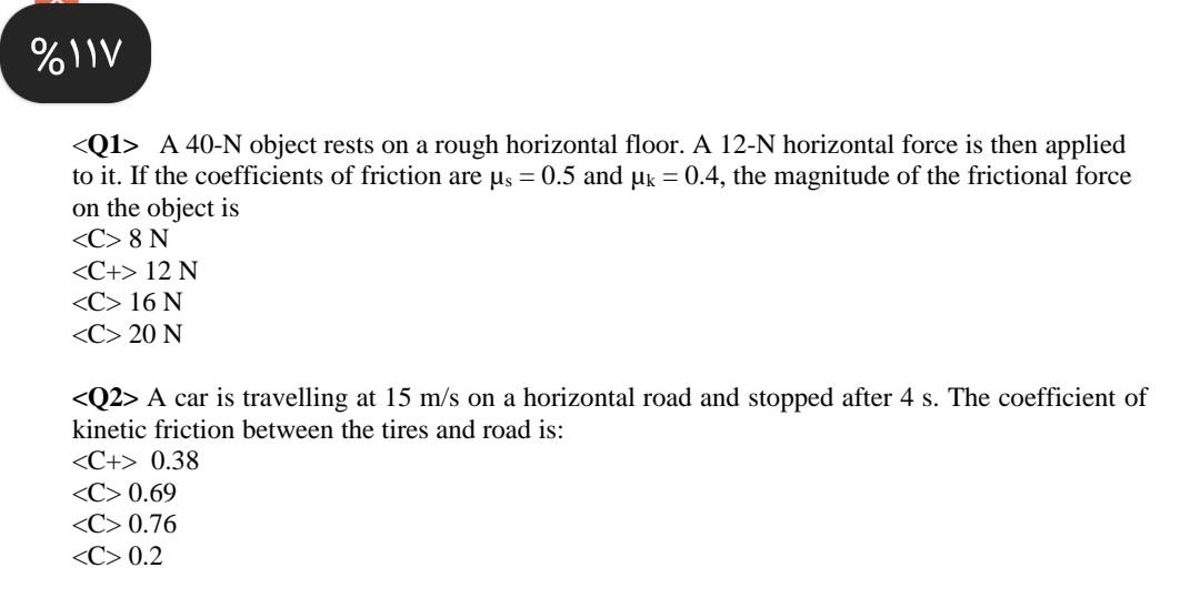 Solved ۱۱۷ A 40 N Object Rests On A Rough Horizontal Flo Chegg Com