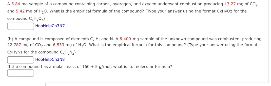 A 5.84mg ﻿sample of a compound containing carbon, | Chegg.com