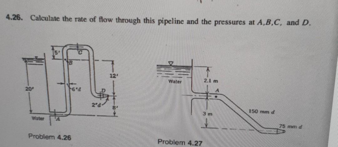 Solved 4.26. Calculate the rate of flow through this | Chegg.com