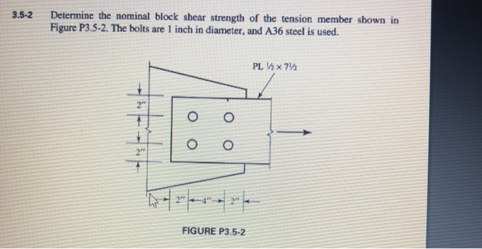 Solved Compute The Nominal Block Shear Strength Of The, 57% OFF