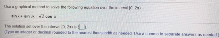 Solved Use a graphical method to solve the following | Chegg.com