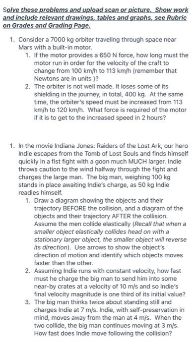 Solved Solve these problems and upload scan or picture. Show | Chegg.com