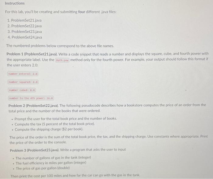 Solved Instructions For this lab, you'll be creating and | Chegg.com