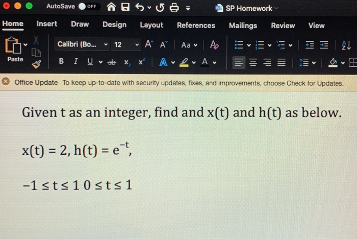 Solved S Ooo Autosave Off Home Insert Draw N Design U E L Chegg Com