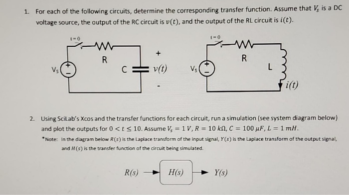 Solved 1 For Each Of The Following Circuits Determine The Chegg Com