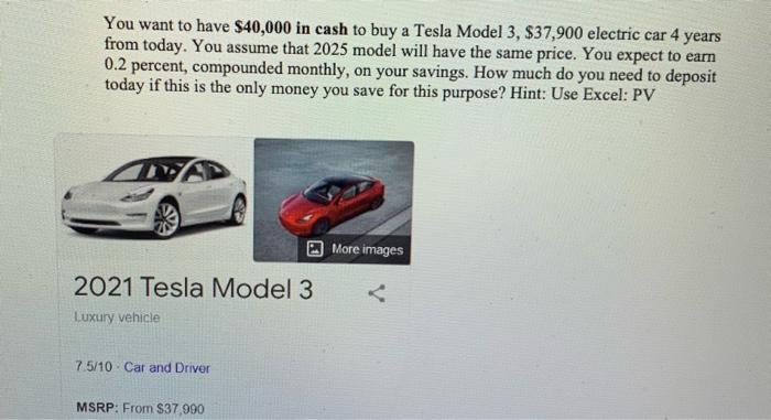 How much money do you sale need to buy a tesla