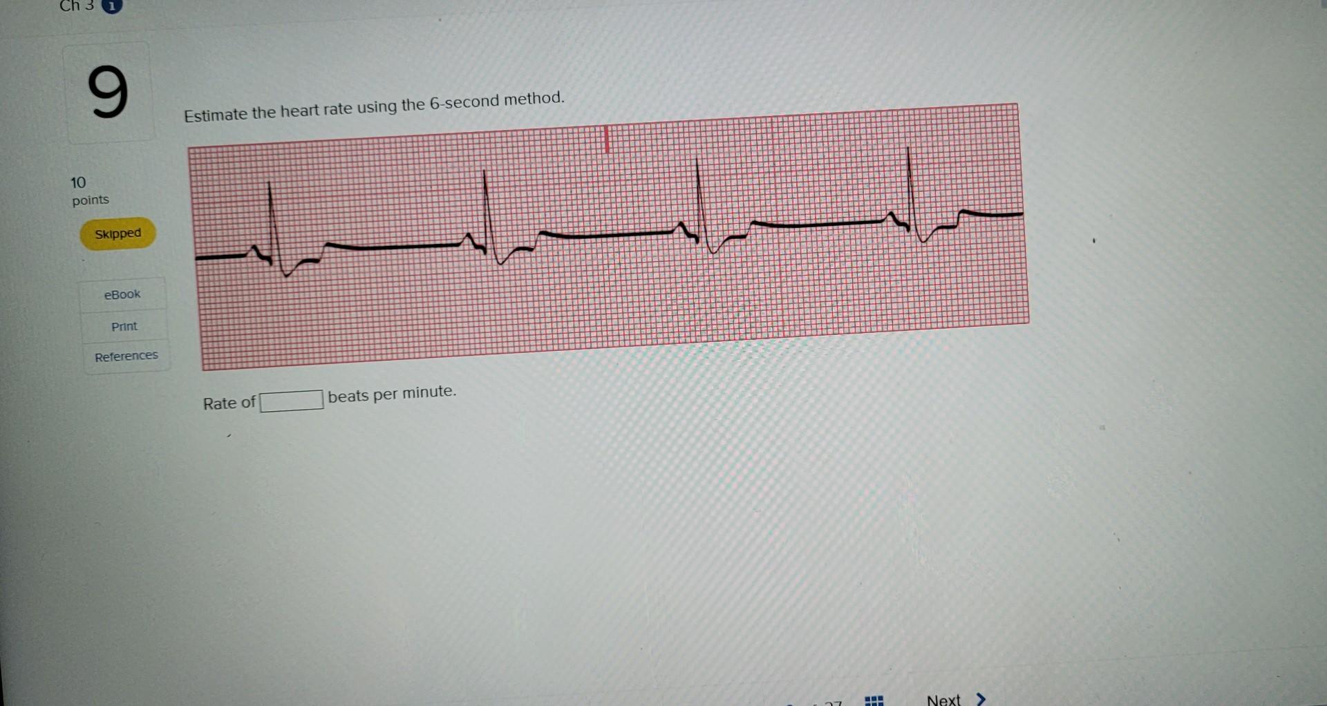 Solved Rate of beats per minute. Estimate the heart rate | Chegg.com