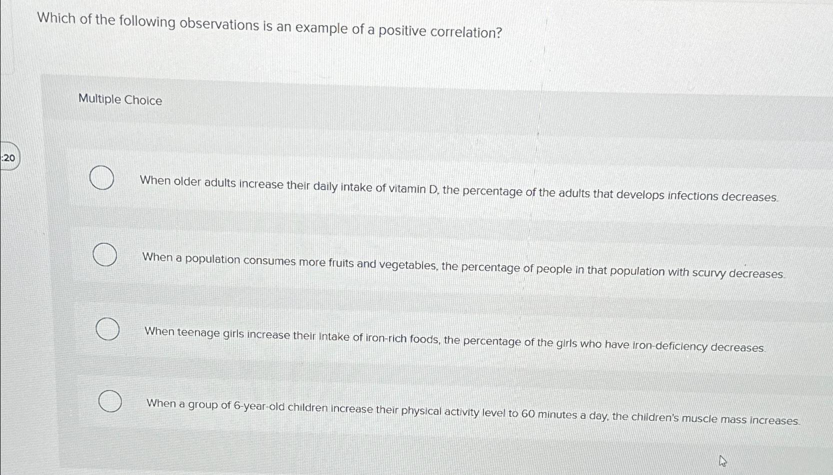 Solved Which of the following observations is an example of | Chegg.com