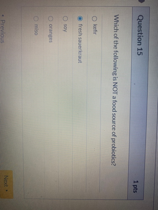 Solved Question 15 1 pts Which of the following is NOT a | Chegg.com