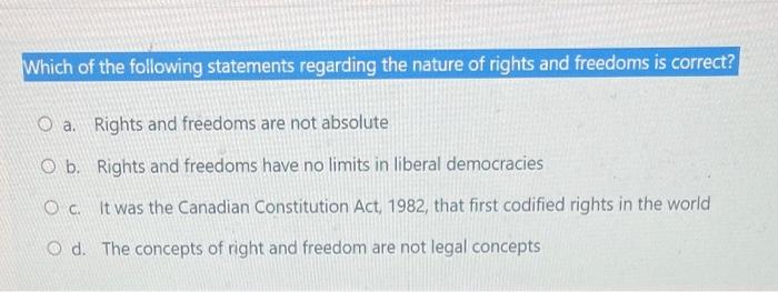 the bill of rights includes which of the following freedoms edgenuity