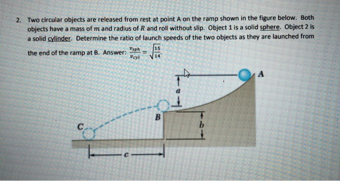 Solved 2. Two circular objects are released from rest at | Chegg.com