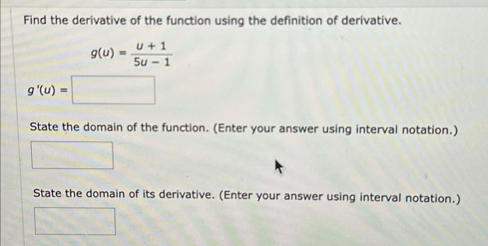 Solved Find the derivative of the function using the | Chegg.com