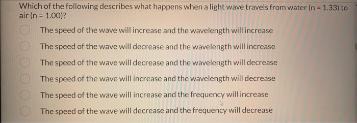 Solved Which of the following describes what happens when a | Chegg.com