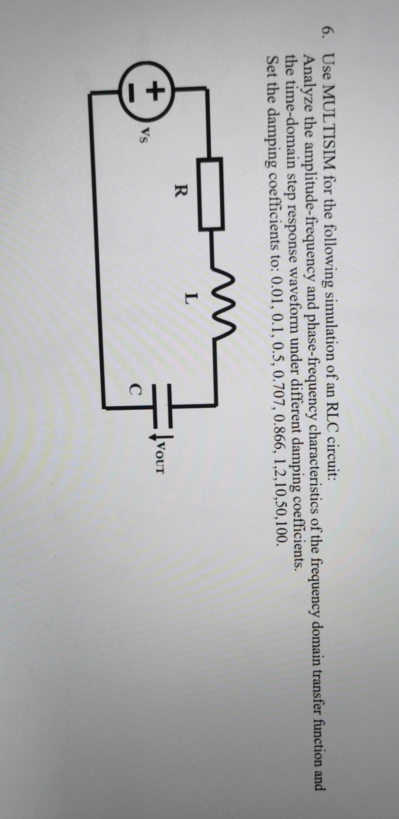 6. Use MULTISIM for the following simulation of an | Chegg.com