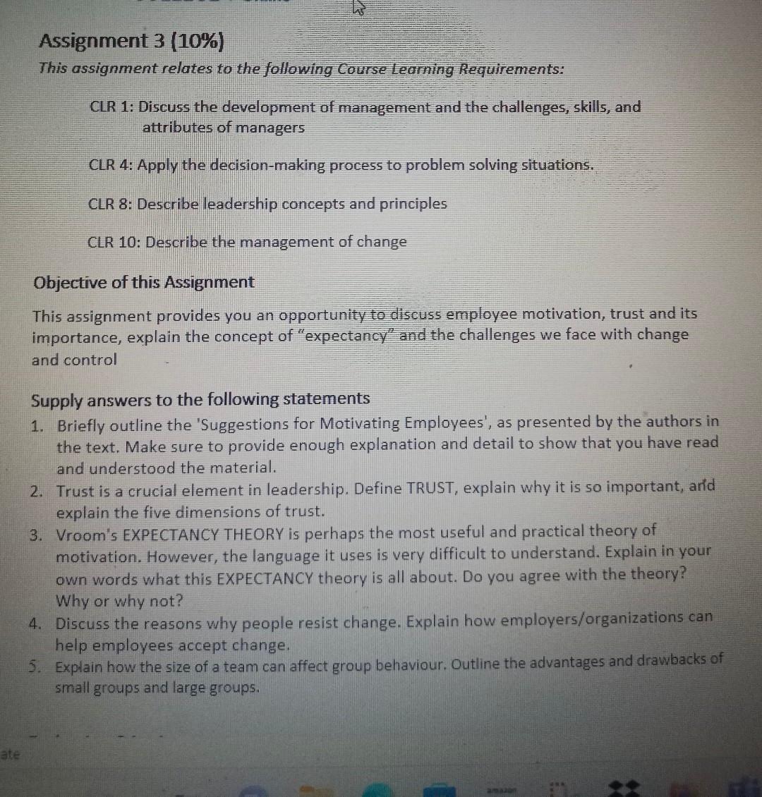 Solved Assignment 3 (10\%) This assignment relates to the | Chegg.com