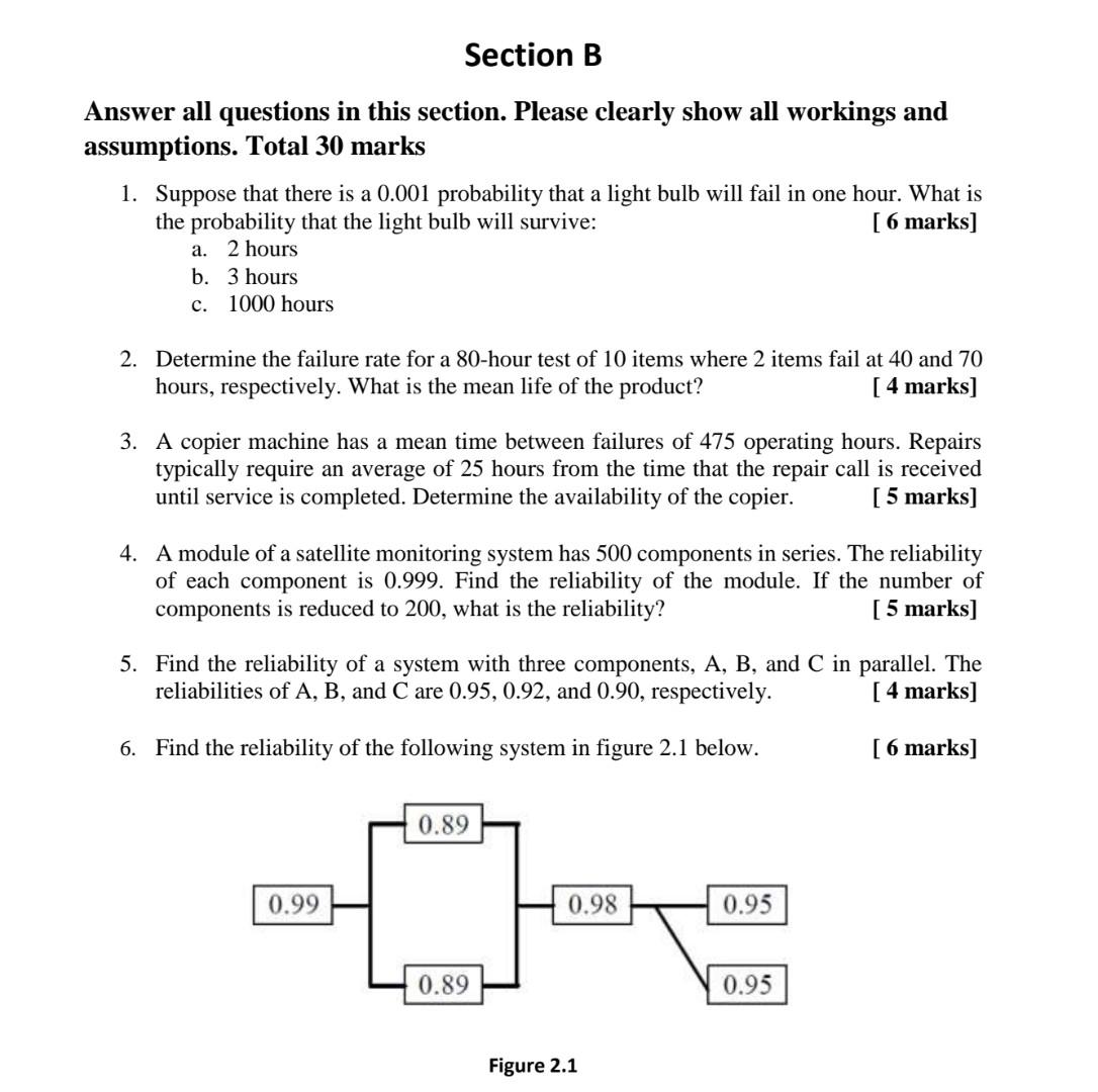 Solved Section B Answer All Questions In This Section. | Chegg.com