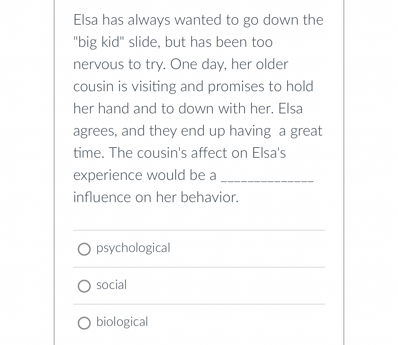 Solved Elsa has always wanted to go down the 