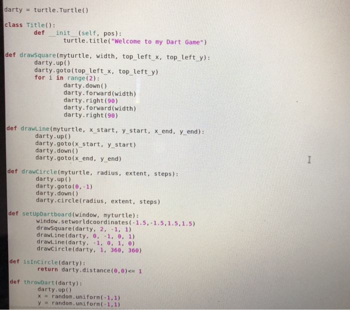 What would be an example of a class (using the | Chegg.com