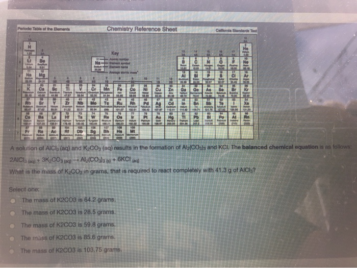 Solved What Is The Mass Of K2CO3 In Grams, That Is Required | Chegg.com